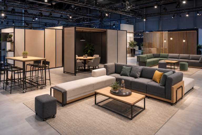 Optimiser l’aménagement : mobilier modulable pour salon professionnel et stand d’exposition